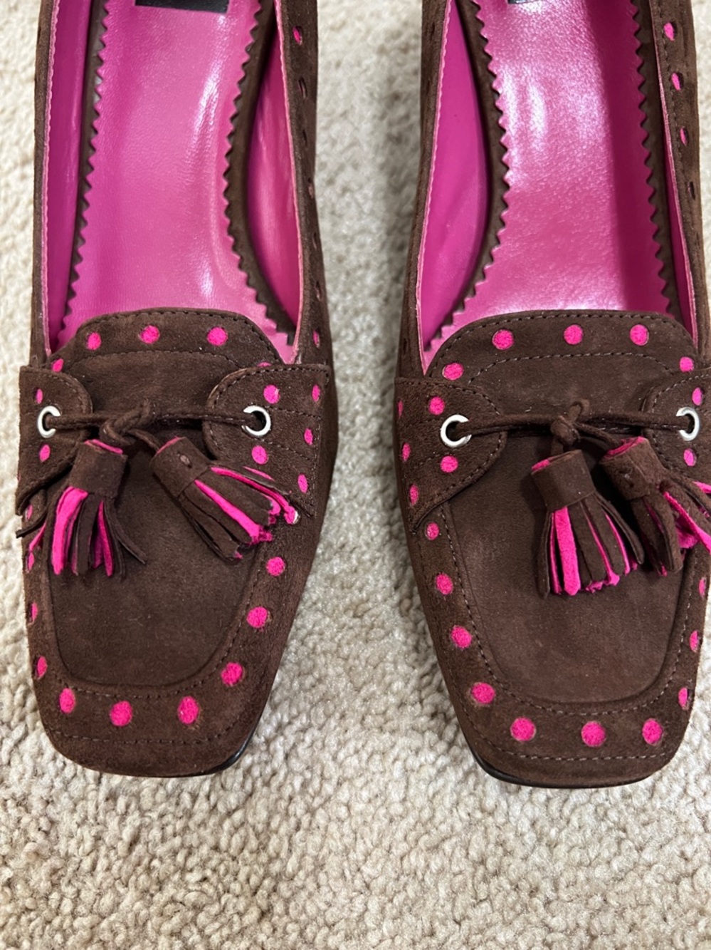 Coach Jude Kenia w Fushia Suede 6.5. Made in Italy - Picture 11 of 11